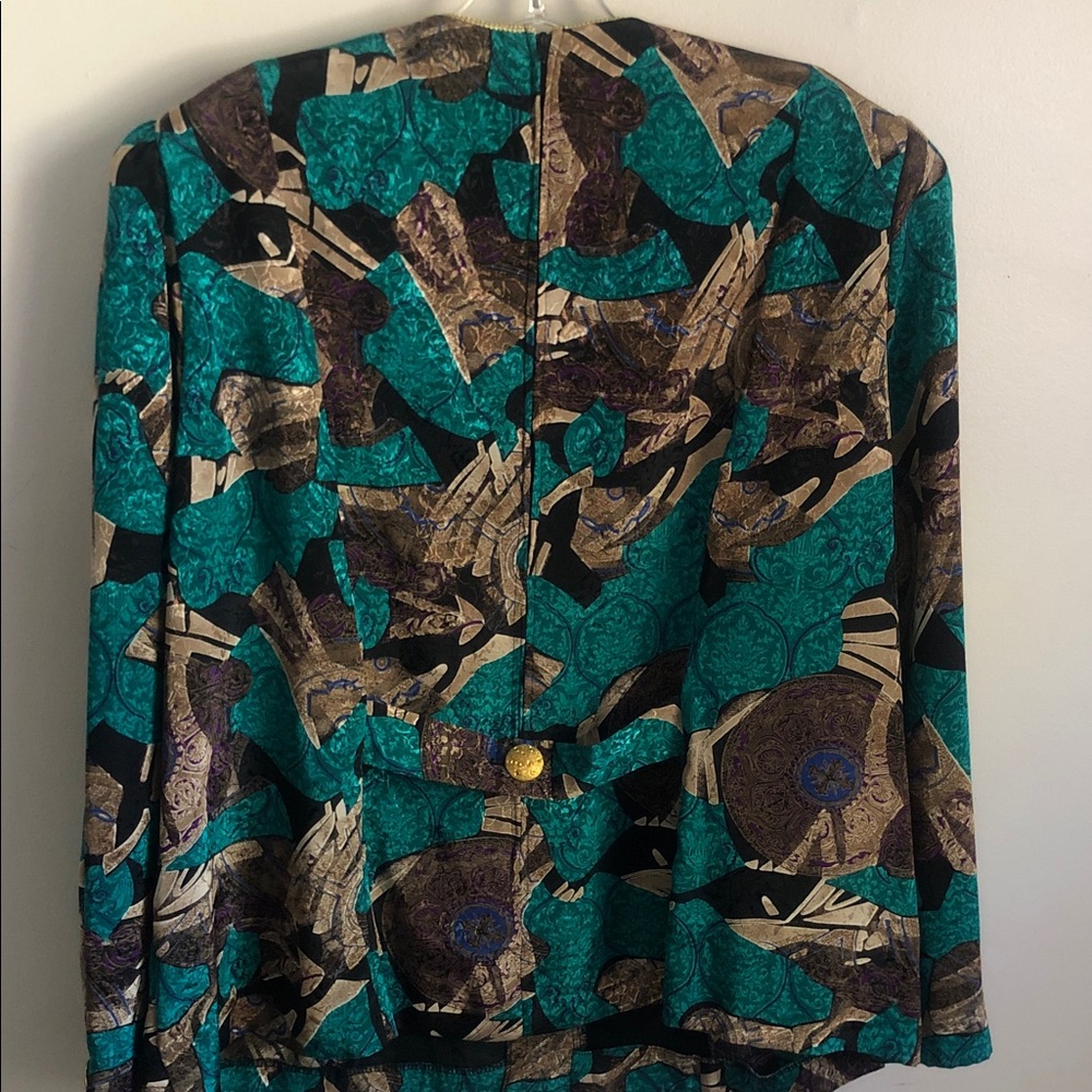 Women's Multicolor Patterned Jacket - Picture 11 of 12